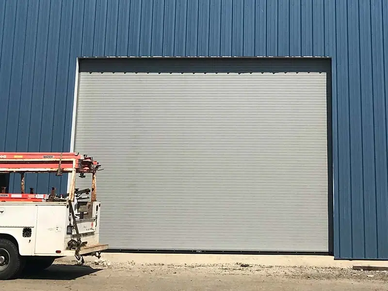 After: new commercial sectional door installed