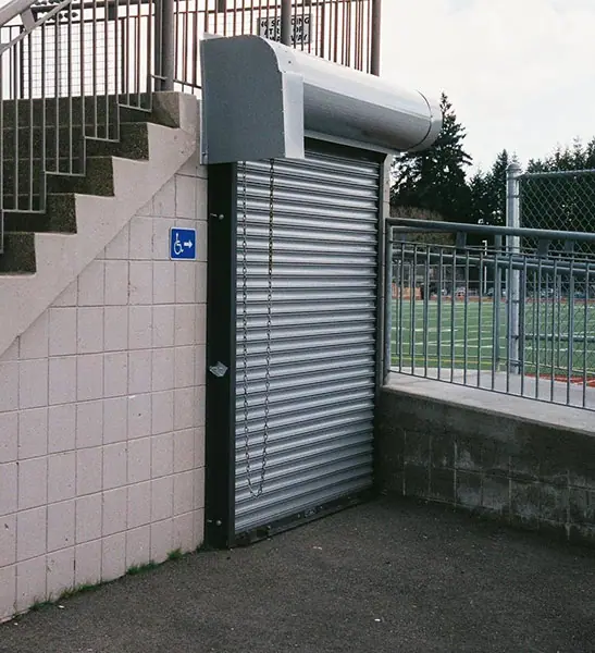 Commercial rolling steel door