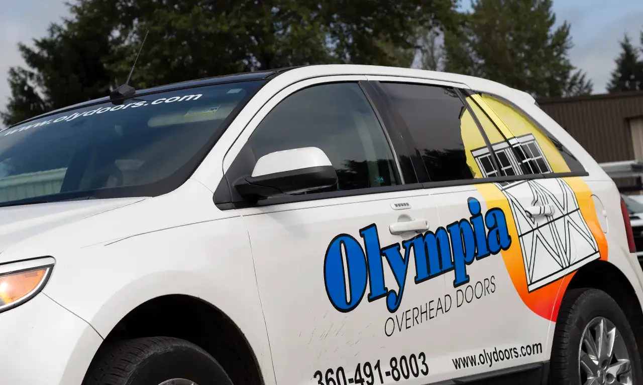 Olympia Overhead Doors service vehicle