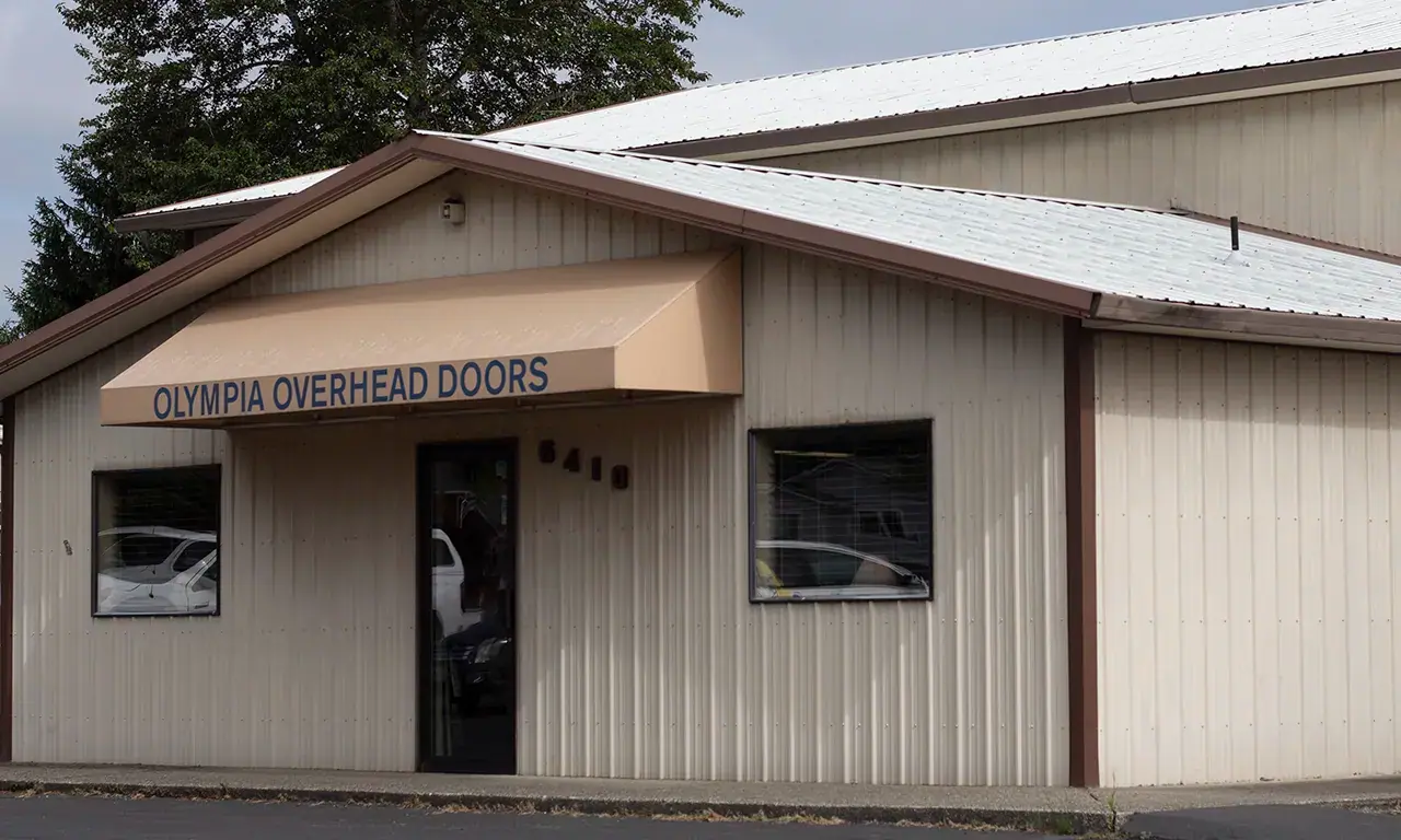 Olympia Overhead Doors showroom on Carpenter Rd SE in Lacey, WA